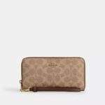 Long Zip Around Wallet In Signature Canvas