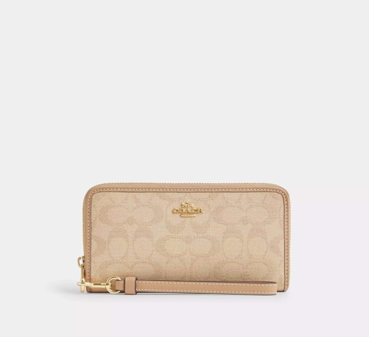 Long Zip Around Wallet With Signature Canvas