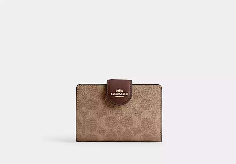 Medium Corner Zip Wallet In Signature Canvas