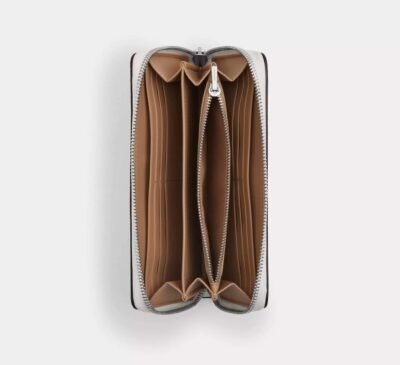 Long Zip Around Wallet In Signature Canvas