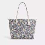 Coach City Tote Bag With Floral Print Deep Blue/Chalk Multi 