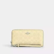Long Zip Around Wallet In Signature Canvas