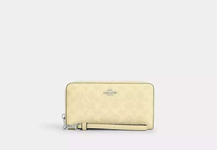 Long Zip Around Wallet In Signature Canvas