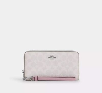 Long Zip Around Wallet In Signature Canvas