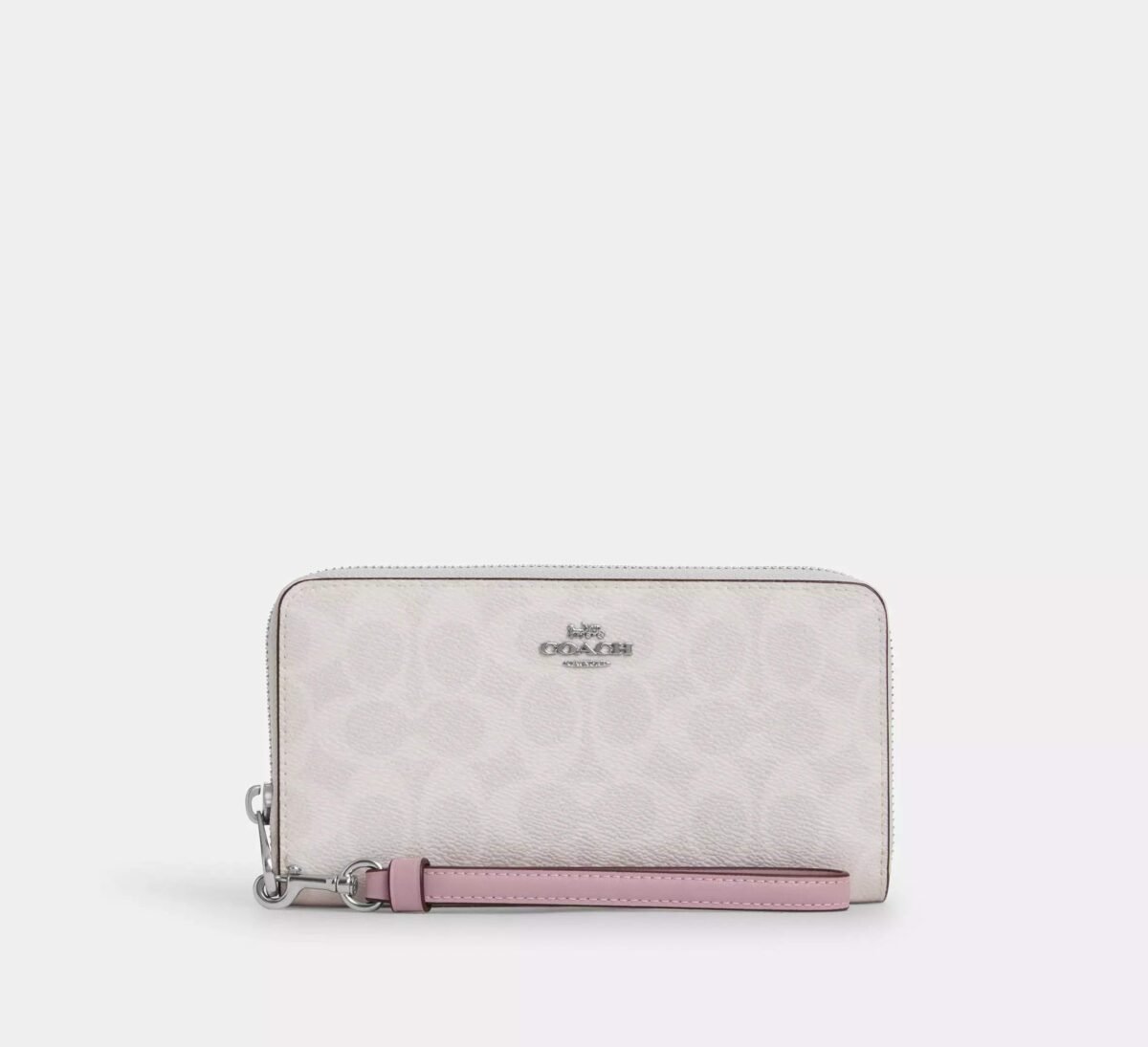 Long Zip Around Wallet In Signature Canvas