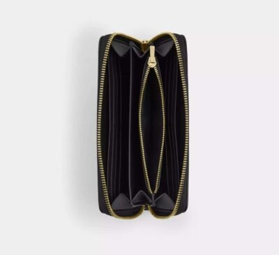 Long Zip Around Wallet With Leopard Print