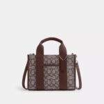 Coach Smith Tote Bag 24 In Signature Jacquard Silver/Oak/Maple