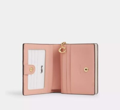 Snap Wallet In Signature Canvas With Floral Print