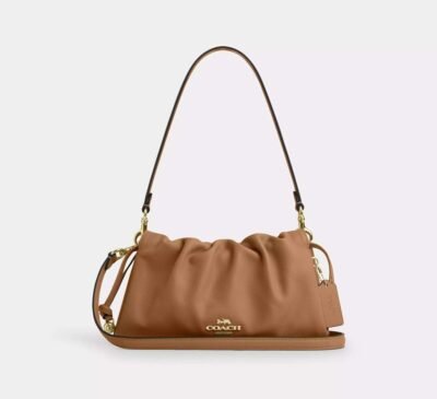 Coach Faye Shoulder Bag With Ruching Im/Honey Brown