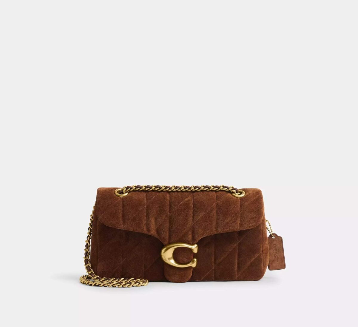 Coach Tabby Shoulder Bag 26 With Quilting Brass/Warm Brown