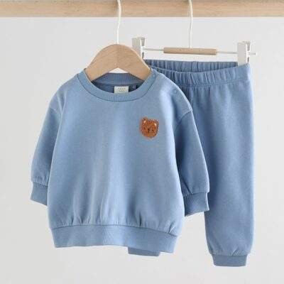 Blue Bear Baby Sweatshirt and Joggers Set