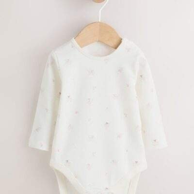 Pink Fairy Baby Cord Pinafore Dress and Long Sleeve Bodysuit 2 Piece Set