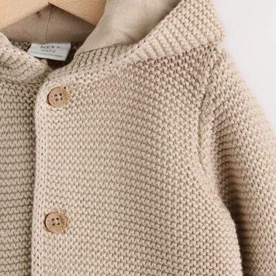 Natural Knitted Baby Cardigan