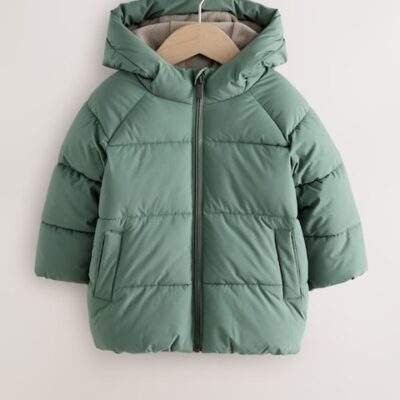 Green Padded Shower Resistant Coat