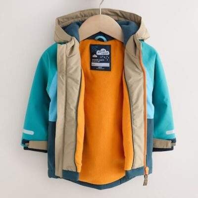 Navy/Turquoise Waterproof Warm Padded Coat