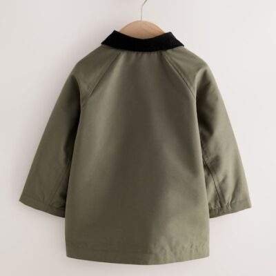 Khaki Green Cord Collar Coat