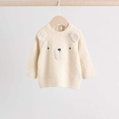 Neutral Bear Baby Knitted Jumper and Leggings Set