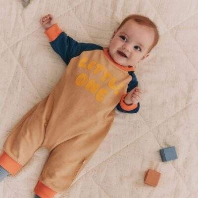 Multi Colourblock Baby Sweat Romper