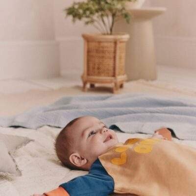 Multi Colourblock Baby Sweat Romper