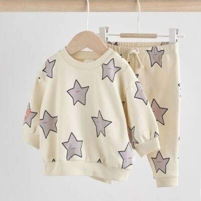 Grey Star Baby Sweatshirt and Joggers Set