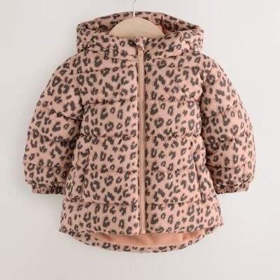 Animal Shower Resistant Fleece Lined Hooded Padded Coat