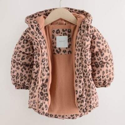 Animal Shower Resistant Fleece Lined Hooded Padded Coat