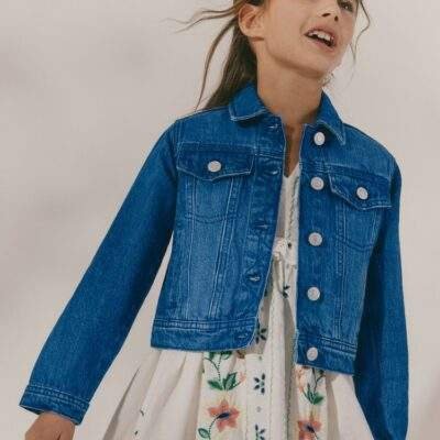 Denim Bright Blue Western 100% Cotton Jacket