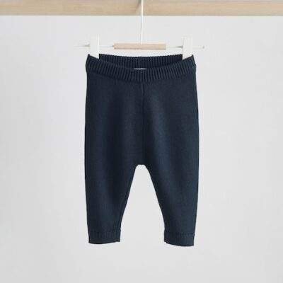 Navy Bear Knitted Jumper and Leggings Baby Set