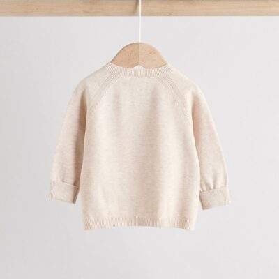 Natural Knitted Baby Jumper And Legging Set