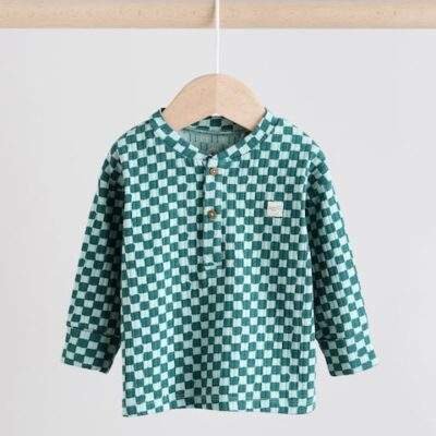 Green Checkerboard Top and Leggings 2 Piece Baby Set