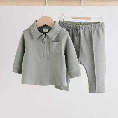 Grey Baby Top and Leggings Set