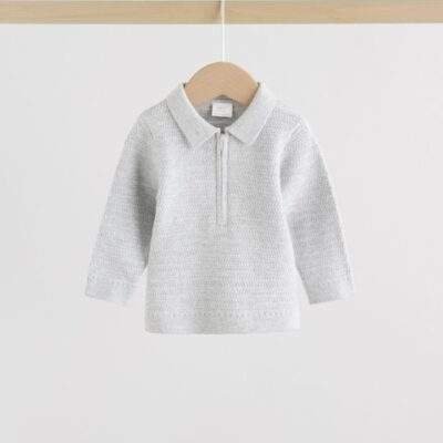 Grey Baby Knitted Jumper and Leggings Set