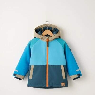 Navy/Turquoise Waterproof Warm Padded Coat