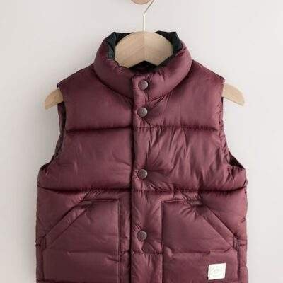 Burgundy Red Padded Gilet
