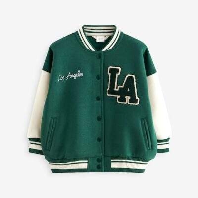 Green Varsity Embroidered Jacket