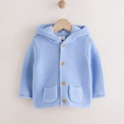 Blue Knitted Baby Cardigan