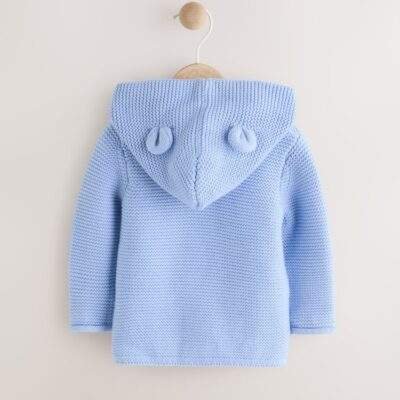 Blue Knitted Baby Cardigan
