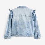 Mid Blue Denim Frill Jacket