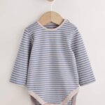 Blue Dinosaur Baby Denim Dungarees and Bodysuit Set