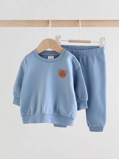 Blue Bear Baby Sweatshirt and Joggers Set