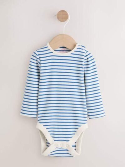 Blue Character Baby Cord Long Sleeve Bodysuit and Pinafore Dress with Tights Set