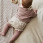 Pink Bubble Romper Long Sleeve Bodysuit Cardigan and Tights 4 Piece Set