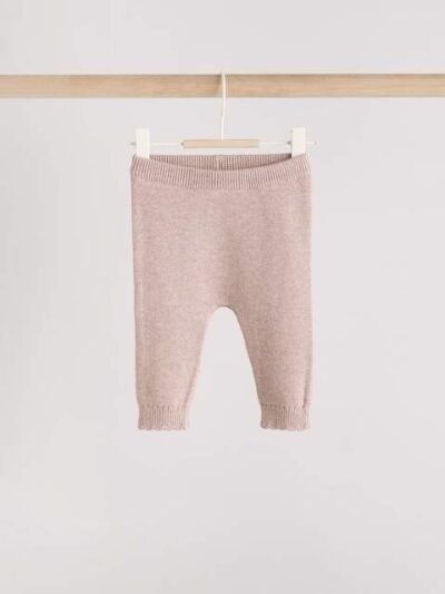 Mink Brown Frill Knitted Bow Baby Cardigan Set