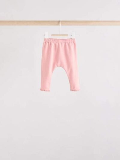 Pink/ Cream/ Bunny Character Long Sleeve Top And Leggings Set 6 Piece