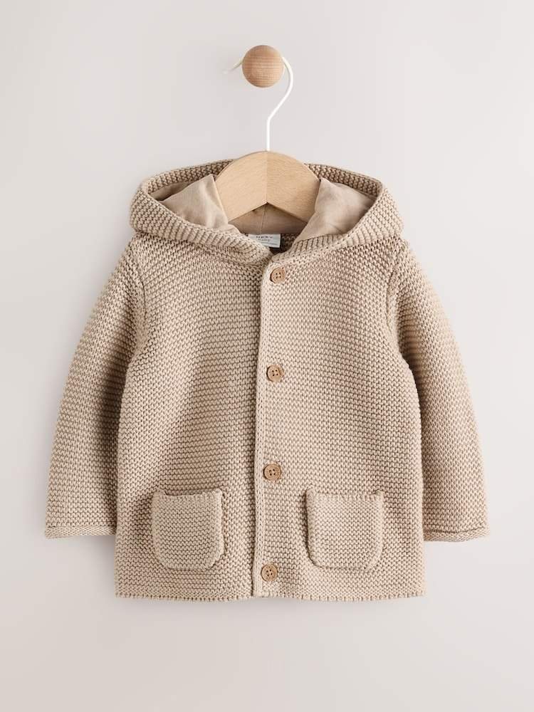 Natural Knitted Baby Cardigan