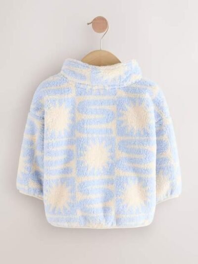 Blue Sun Print Quarter Zip Fleece