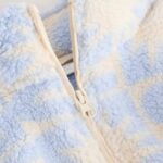 Blue Sun Print Quarter Zip Fleece