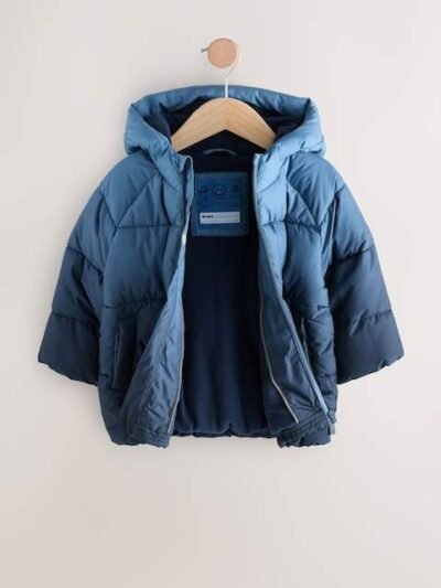 Blue Dip-Dye Padded Shower Resistant Coat