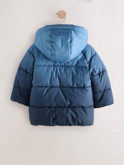 Blue Dip-Dye Padded Shower Resistant Coat