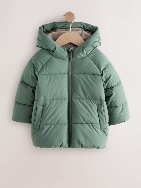 Green Padded Shower Resistant Coat